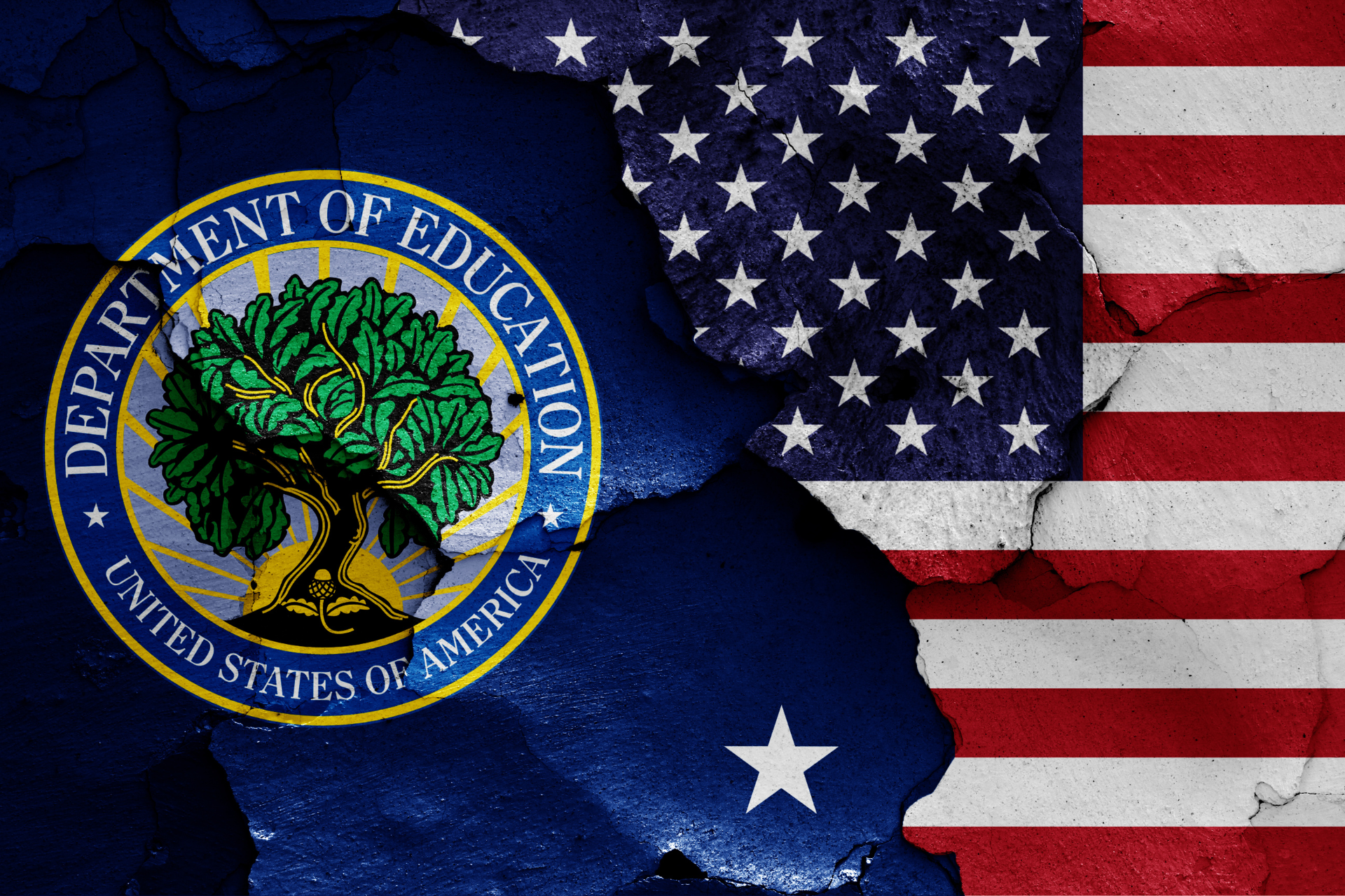 Department of Education and the American Flag