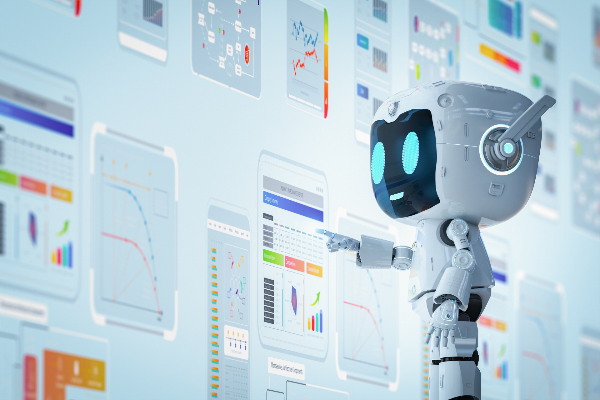 ai bot searching through the internet
